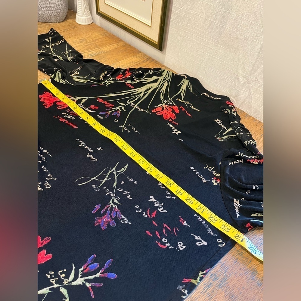 VINTAGE • Black Stretch Floral Shirt • Estimated Size XXL - Picture 7 of 10
